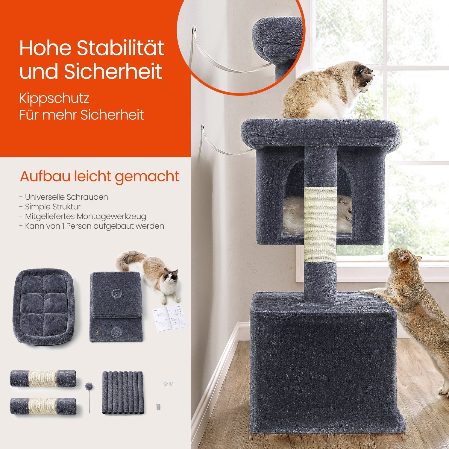 101 cm hoge krabpaal krabpaal groot platform