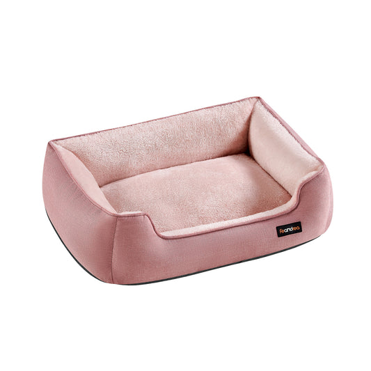 Hondenmand – linnenlook – voor kleine honden – pastelroze