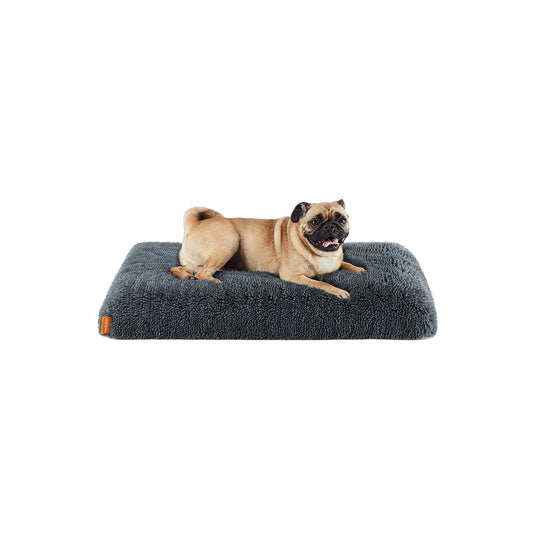 Hondenmand – pluche – 80 x 50 x 8 cm – donkergrijs – maat M
