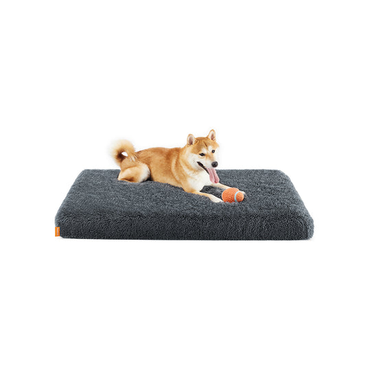 Hondenmand – pluche – 110 x 73 x 10 cm – donkergrijs – maat XL