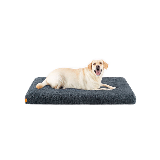 Hondenmand – pluche – 122 x 74 x 10 cm – donkergrijs – maat XXL