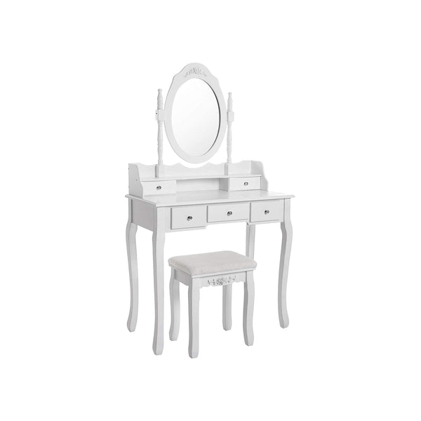 Kaptafelset – 5 lades – wit