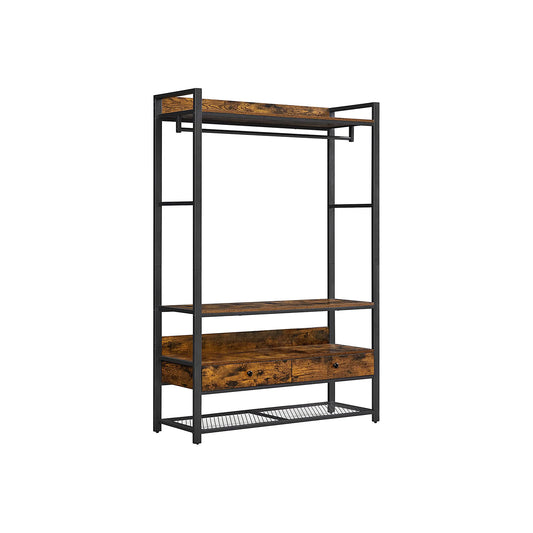 Open kledingkast – vintage bruin-zwart