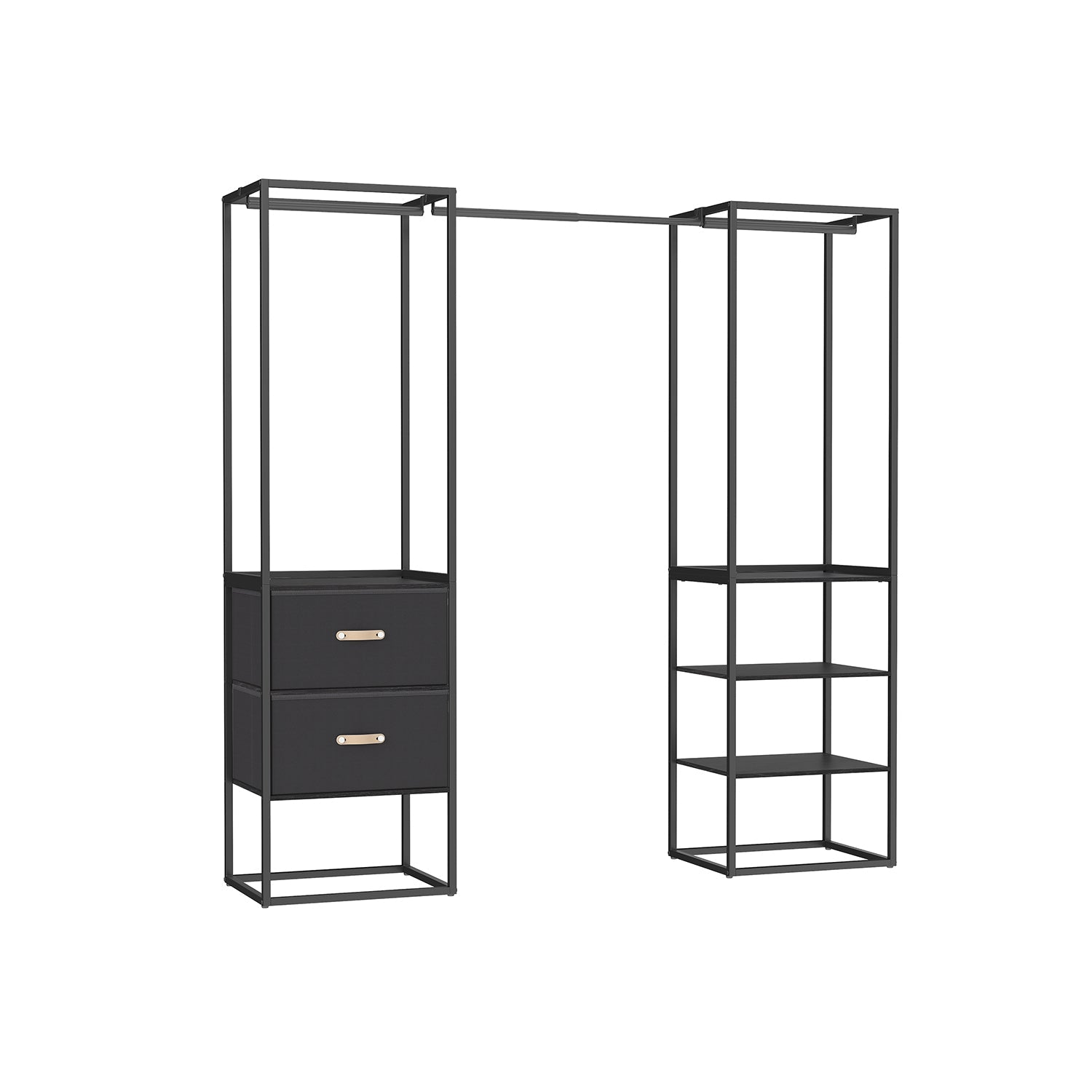 Kledingrek – met 2 lades – naturel beige