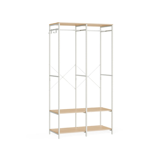 Kledingkast – open – met kledingroede – natuurlijk beige