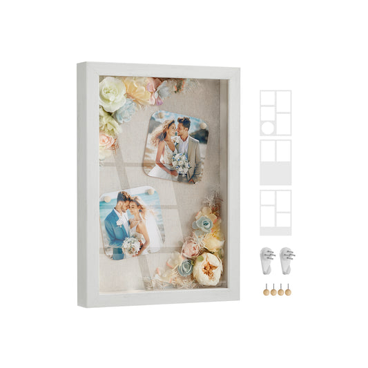 Fotolijst – A4 – met muurhaken – vintage wit