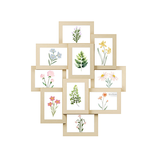 Fotolijstcollage – 10 x 15 cm – naturel beige