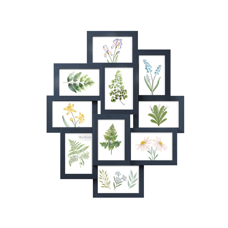 Fotolijsten – set van 10 – 10 x 15 cm – marineblauw