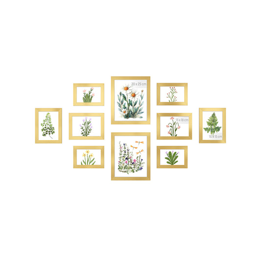 Fotolijst – set van 10 – kunststof schijf – MDF