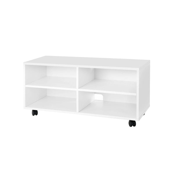 TV-meubel – salontafel – tv kast – met 4 vakken – hout – wit