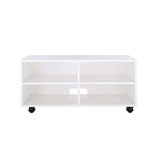 TV-meubel – salontafel – tv kast – met 4 vakken – hout – wit