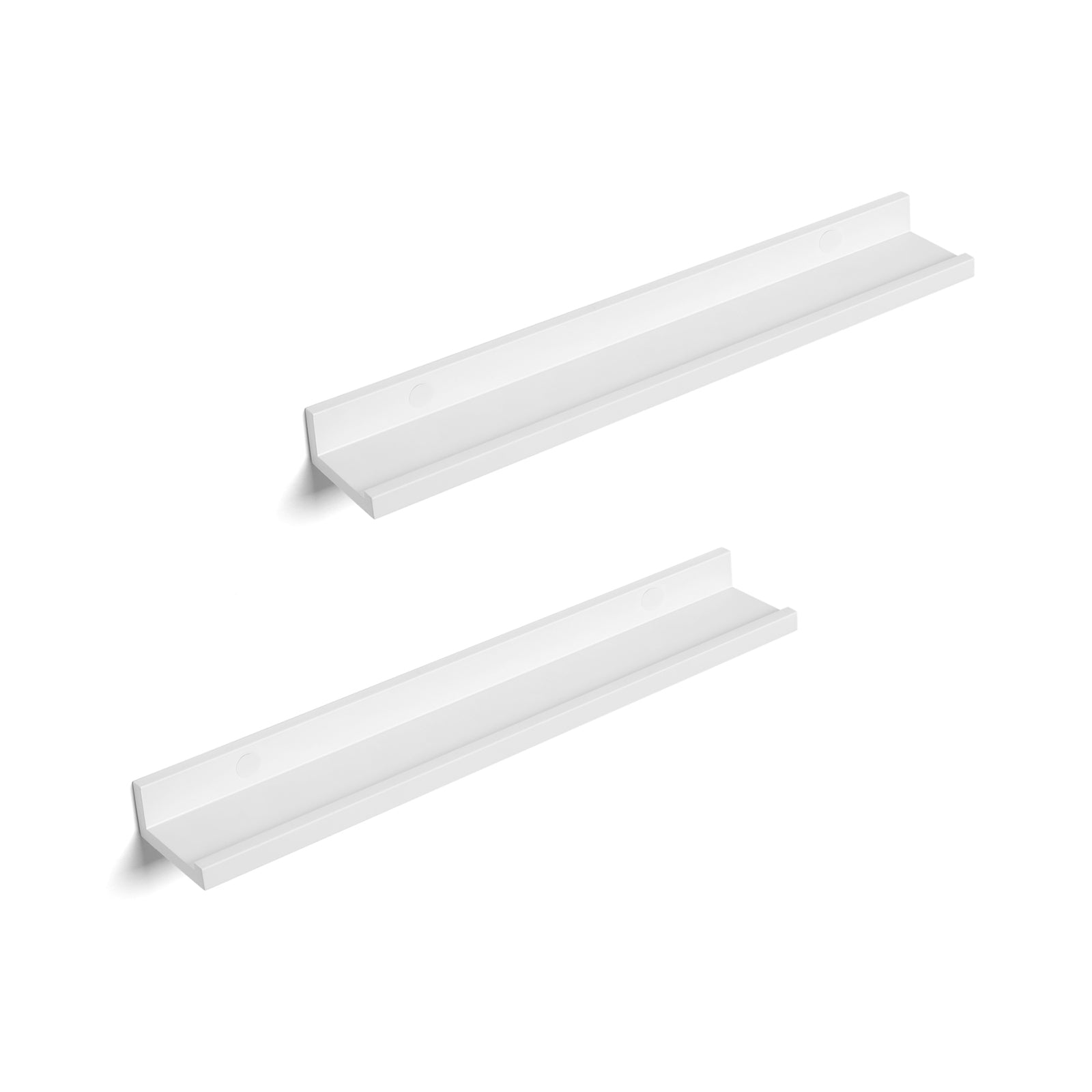 Zwevende planken – set van 2 – glanzend wit