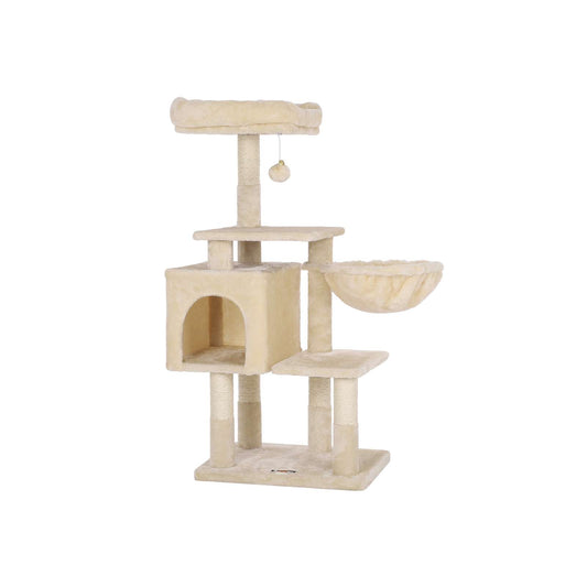 Krabpaal – met ligbed – 110 cm – beige