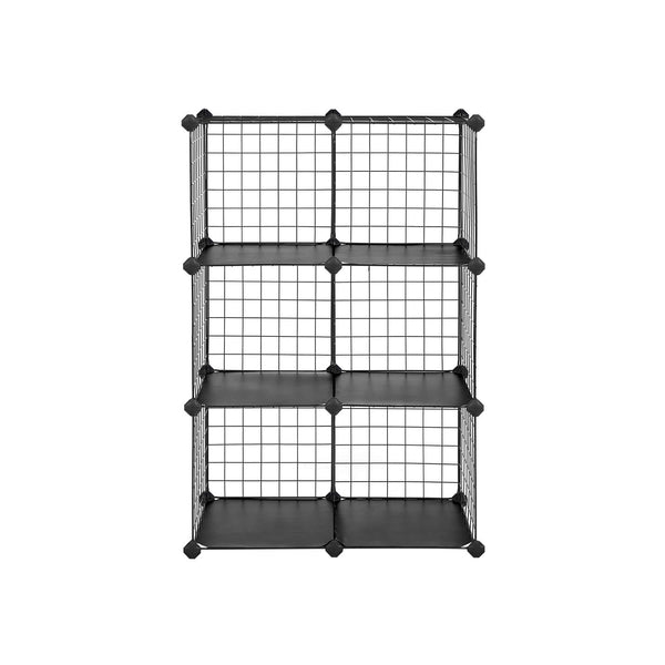 Kubuskast - Kledingkast met 6 kubussen - 63 x 31 x 93 cm - Zwart