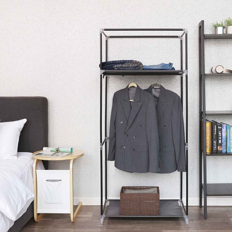 Kledingkast - Stoffen garderobe - Vouwbaar - Grijs