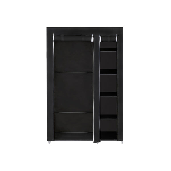 Kledingkast – stoffen kast – 175 x 110 cm – zwart