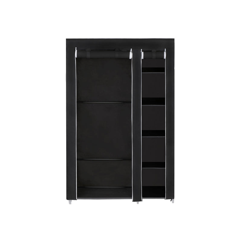 Kledingkast – stoffen kast – 175 x 110 cm – zwart