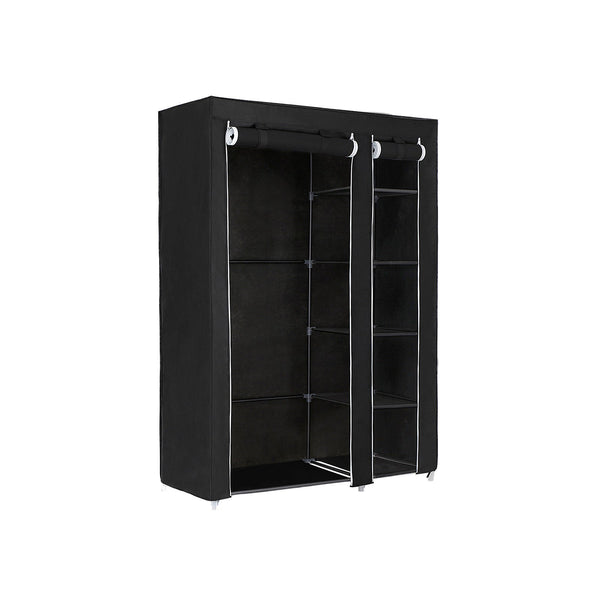 Kledingkast – stoffen kast – 175 x 110 cm – zwart