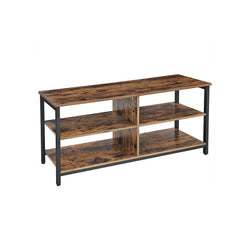 TV-rek - Salontafel - Met 4 planken - Industrieel ontwerp - Donkerbruin