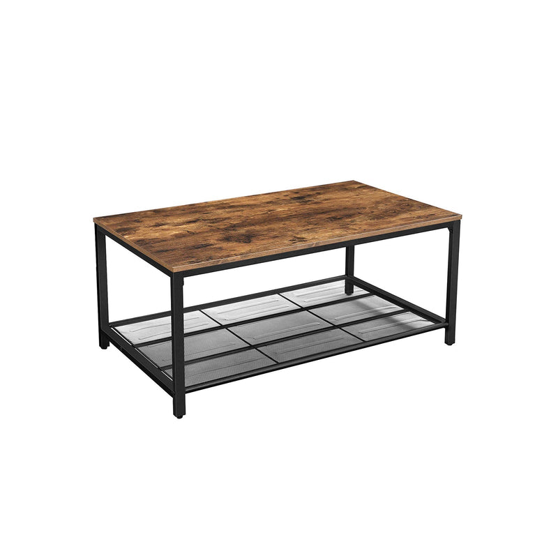 Salontafel - Industrieel ontwerp - Met roosterblad - Bruin/Zwart