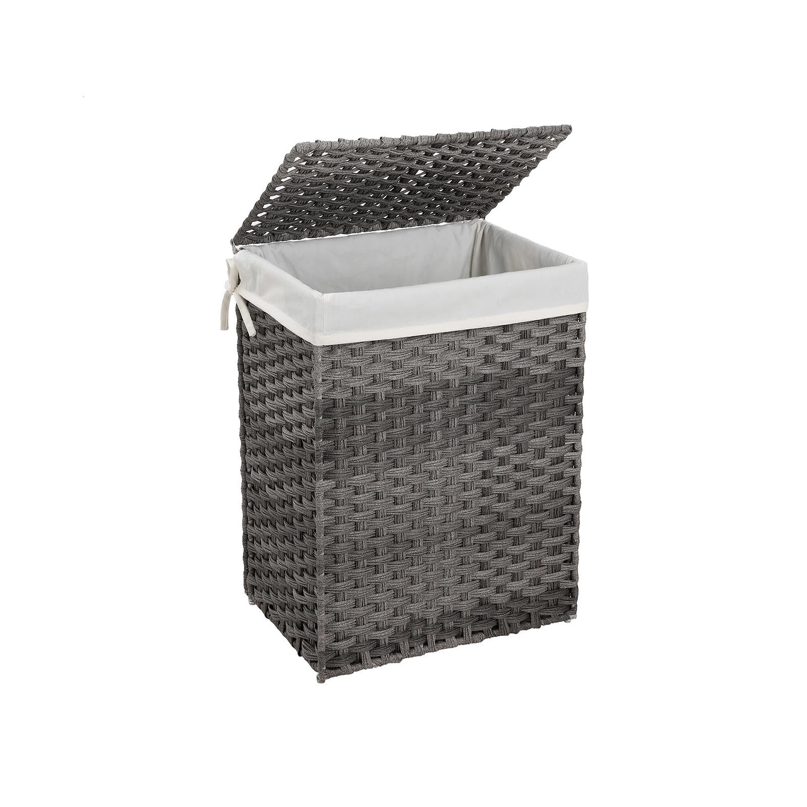 Wasmand – polyrotan – 90 L – bruin