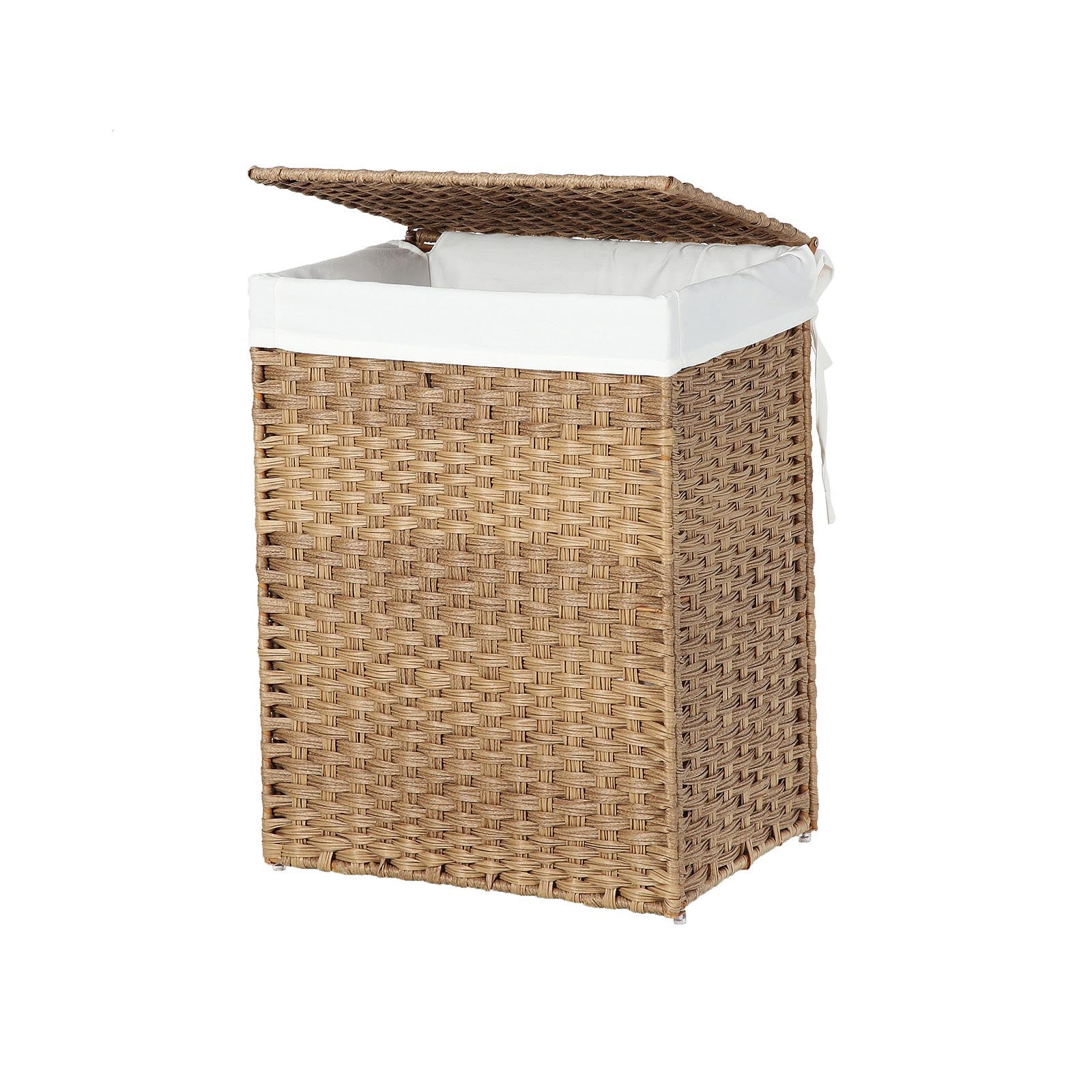 Wasmand – polyrotan – 90 L – bruin