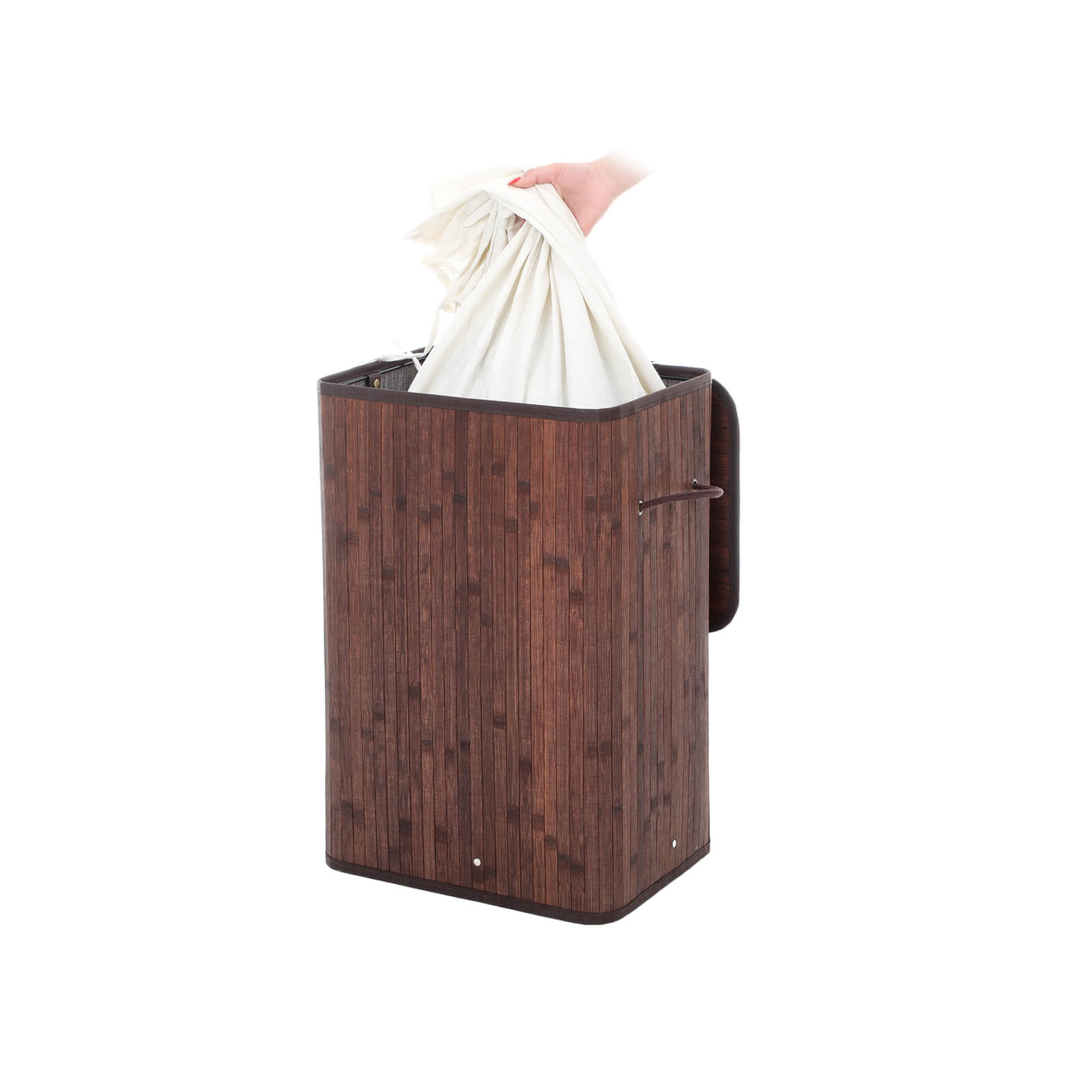 Wasmand – bamboe – 72 L – bruin